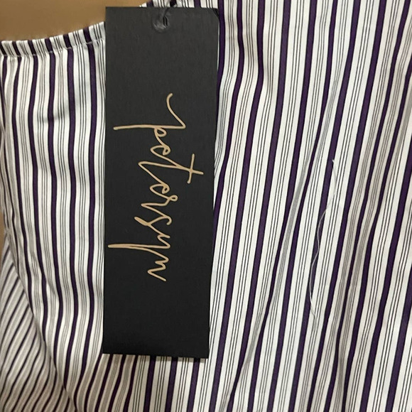 PETERSYN Womens‎ Lara Blouse One Shoulder Striped in Empire Size M New - Picture 5 of 10